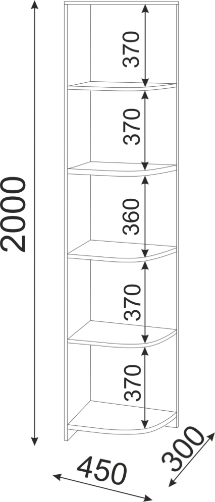 Стеллаж угловой Остин М09 