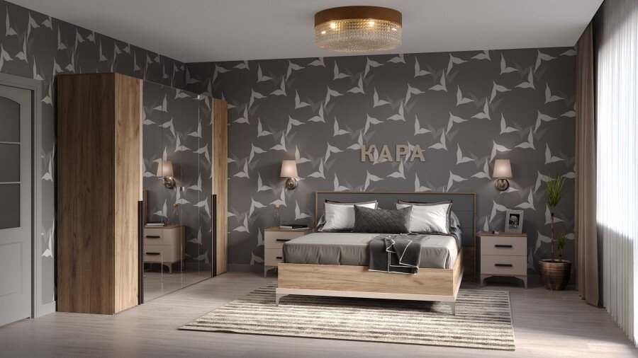 Кровать двуспальная Кара 