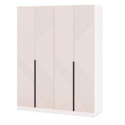 Шкаф Палермо 4-х створчатый, Беж матовый 