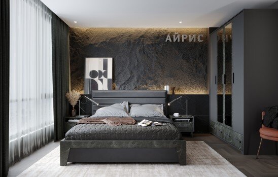 Модульная спальня Айрис, Антрацит (Композиция 1) 