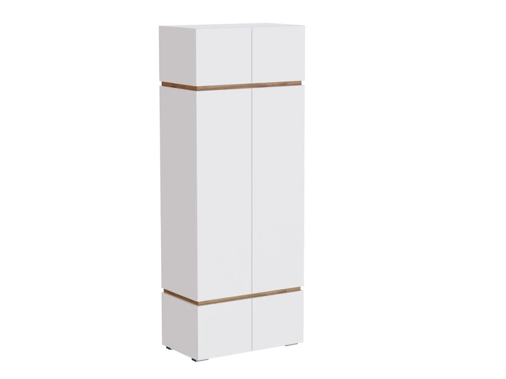 Шкаф двустворчатый Аркон, Белый / Дуб вотан 