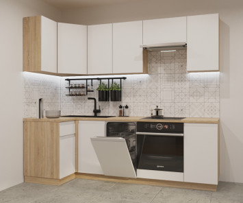 Кухонный гарнитур Лайн Тальк, 1000х2450 мм (арт. 23)