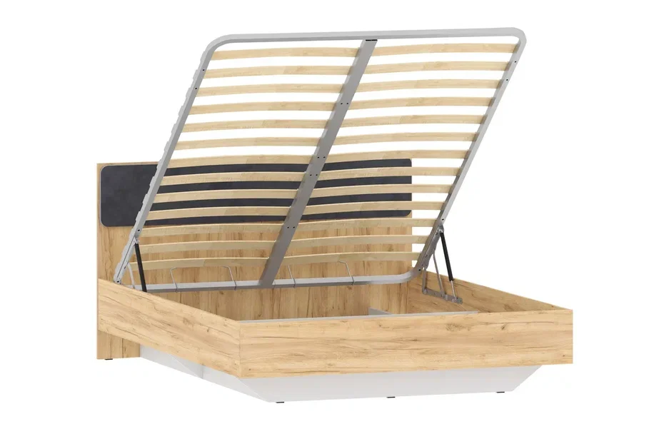 Кровать Оттавия, Антрацит/Дуб Крафт Золотой  