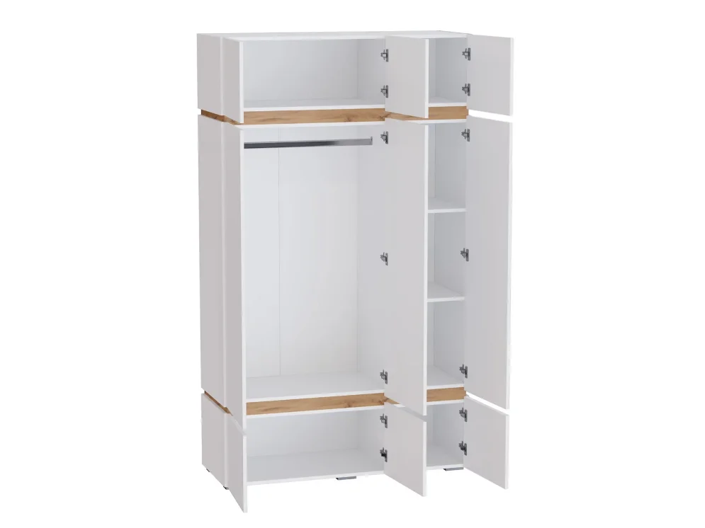 Шкаф 3-х створчатый Аркон, Белый / Дуб вотан 