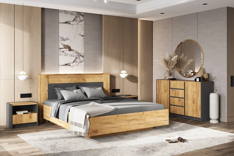 Кровать двуспальная парящая Остин 