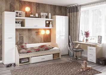 Шкаф угловой 2 двери Симба, белый глянец