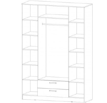 Шкаф 4-х створчатый Коста-Рика, ясень шимо  