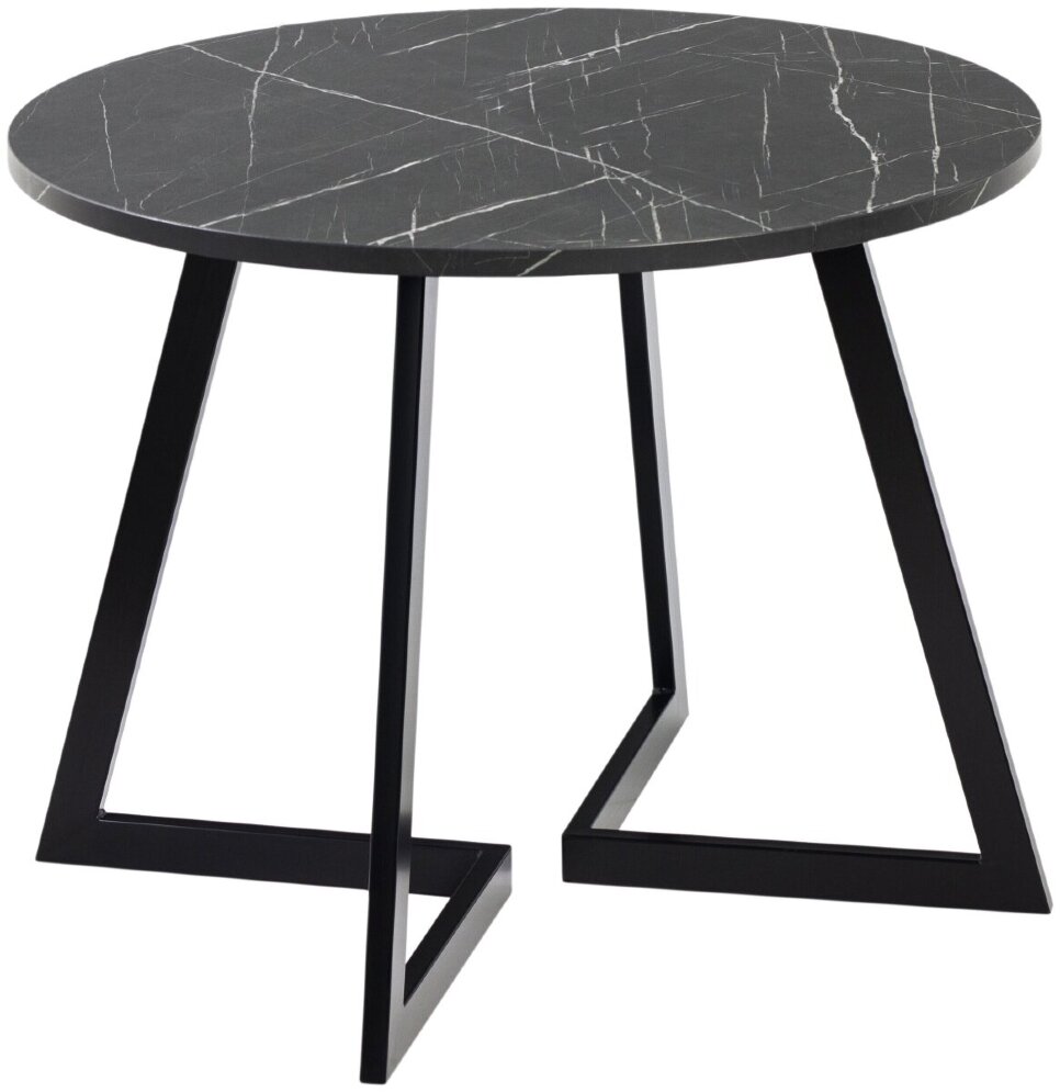 Стол раздвижной круглый Рим 940 опора черная 