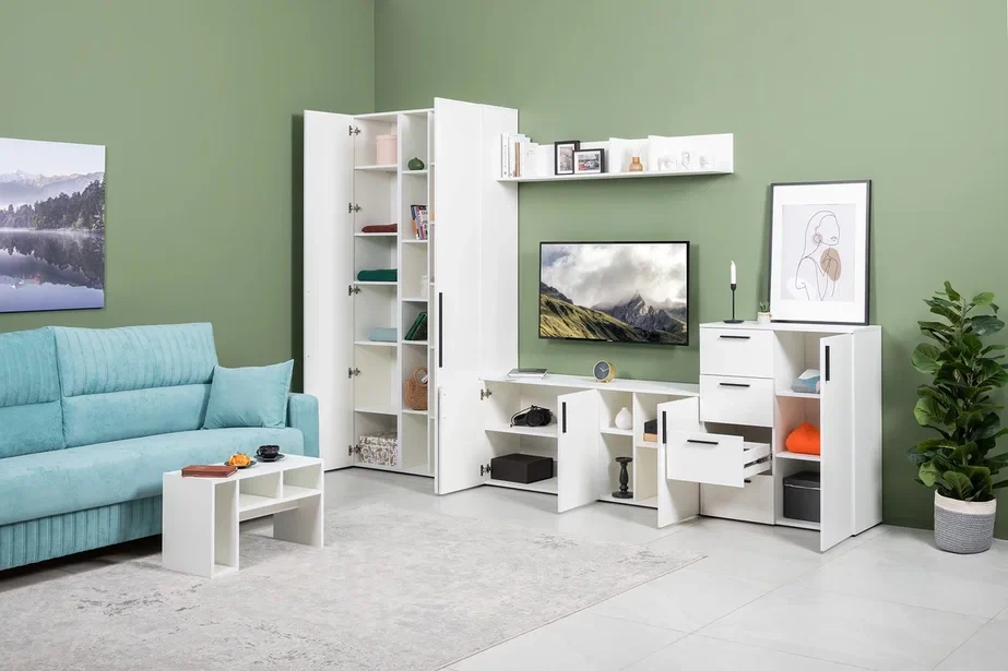 Модульная гостиная Эйр, Белый (Композиция 2) 