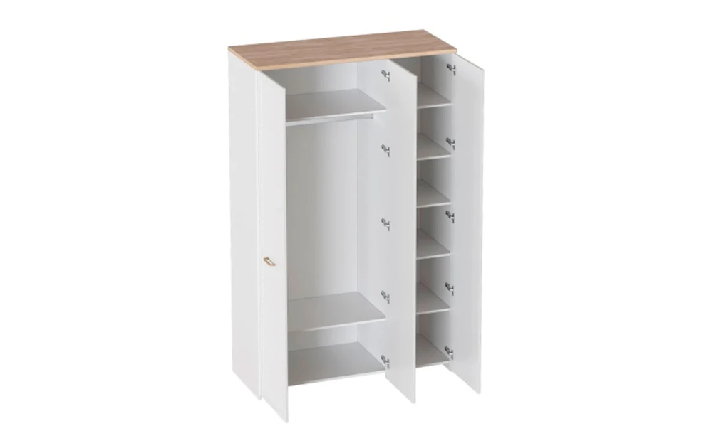 Шкаф трёхдверный Гавана, Белый 