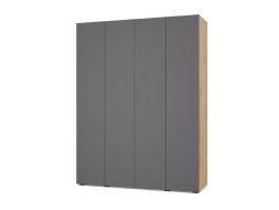 Шкаф 4-х дверный Челси, Дуб золотистый / Графит