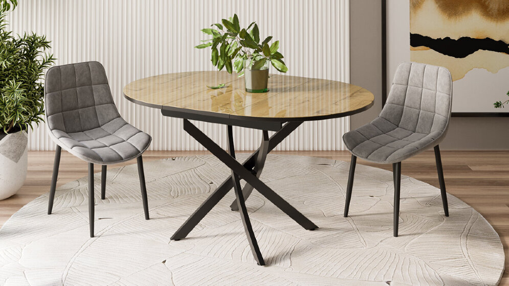 Стол обеденный раскладной Diamond, тип 3 (бунратти) 