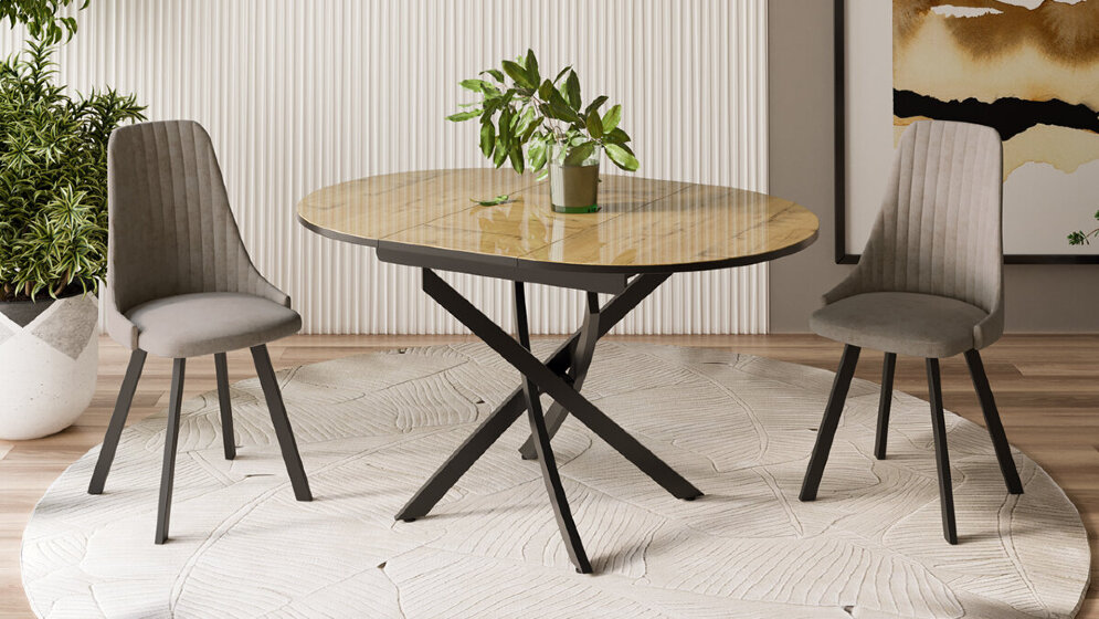 Стол обеденный раскладной Diamond, тип 3 (бунратти) 