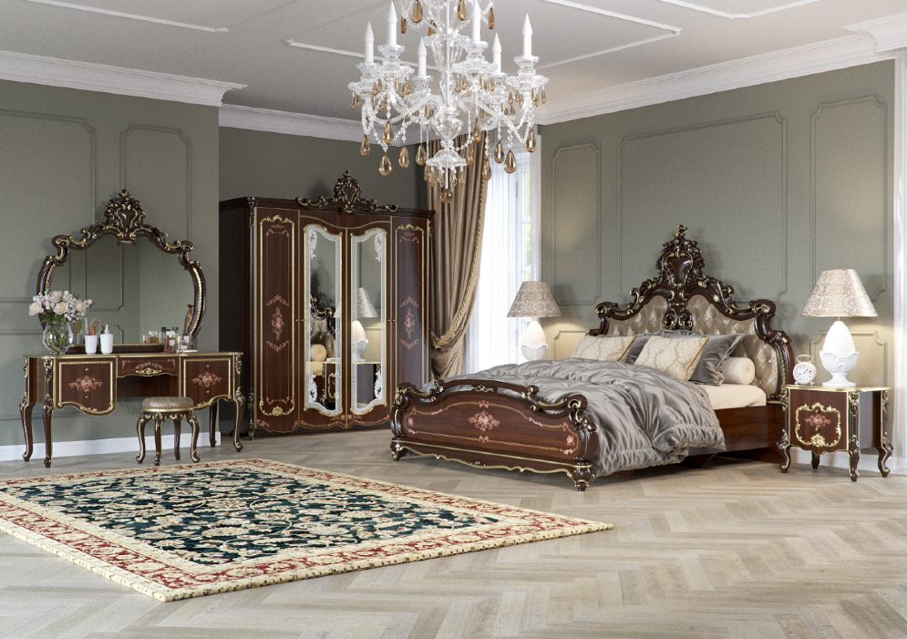 Шкаф 4-х дверный Шейх, Орех 