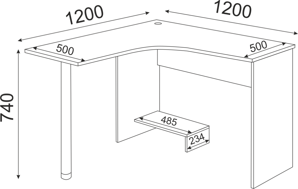 Стол угловой Остин М12 