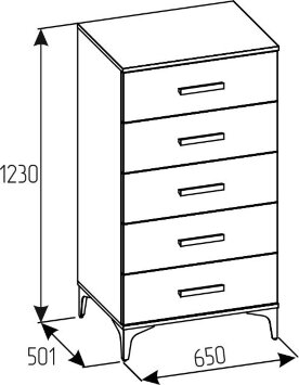 Комод высокий Кара