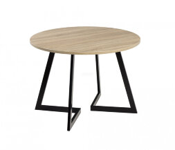 Стол раздвижной круглый Рим 1050 опора черная