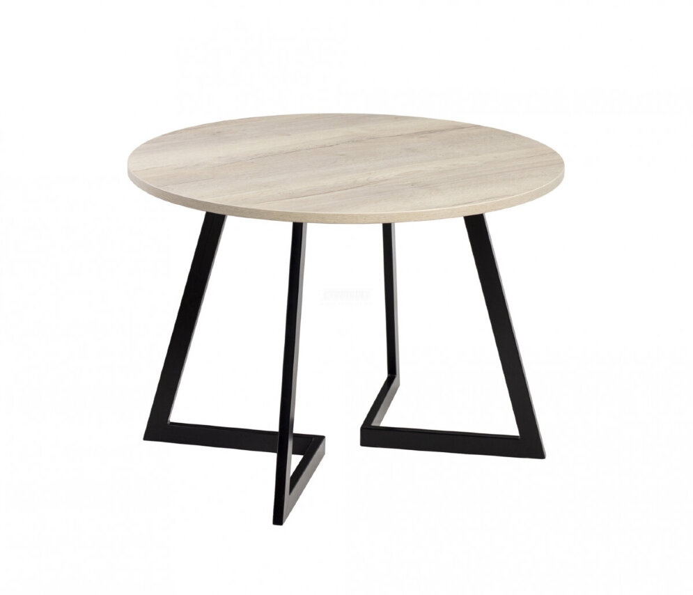 Стол раздвижной круглый Рим 1050 опора черная 