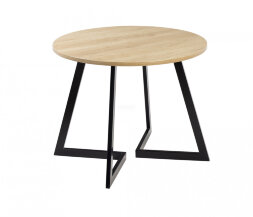 Стол раздвижной круглый Рим 1050 опора черная