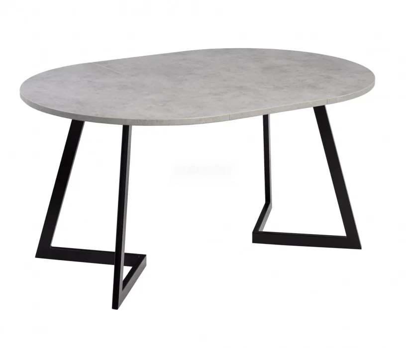 Стол раздвижной круглый Рим 1050 опора черная 