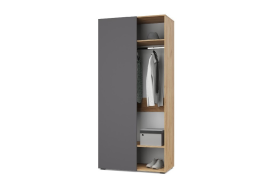 Шкаф угловой Челси, Дуб золотистый / Графит​