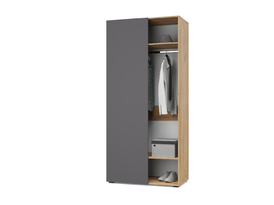 Шкаф угловой Челси, Дуб золотистый / Графит​ 