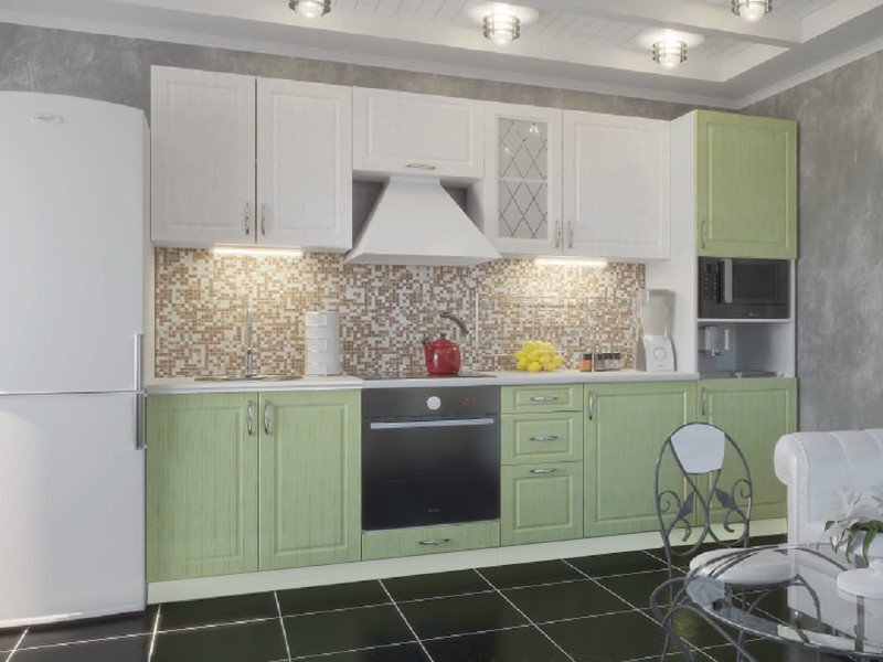 Кухня Парма бирюза/снег 