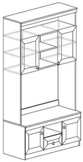 Шкаф многоцелевой Инна 610, Денвер светлый 