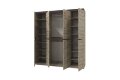 Шкаф 4-х дверный ШР-4 (без зеркал) Тиана, Дуб Бонифаций/Вольфрам 