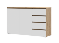 Комод Хелен КМ 06, дуб крафт золото - белый   