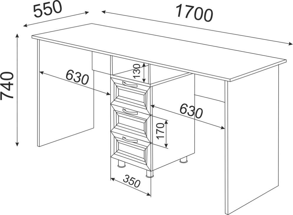 Стол двойной Остин М13 