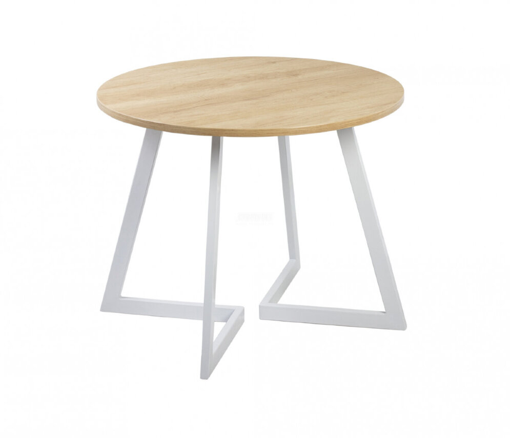 Стол раздвижной круглый Рим 940 опора белая 