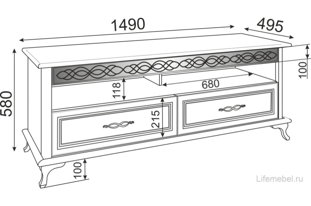 Тумба ТВ Скарлетт 