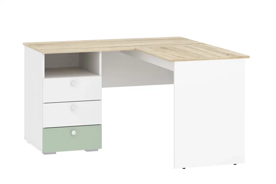 Стол письменный угловой Банни, макарун 