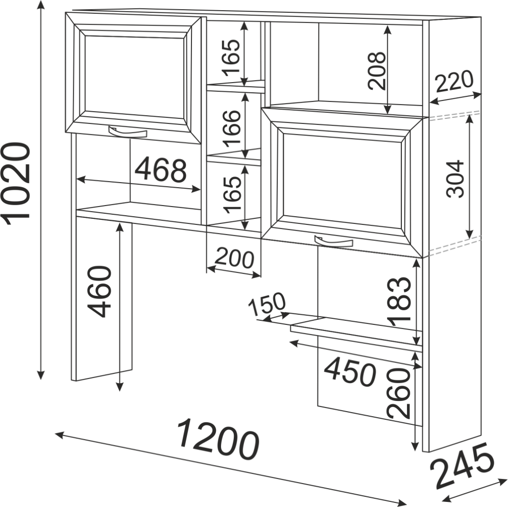 Надстройка стола Остин М14 