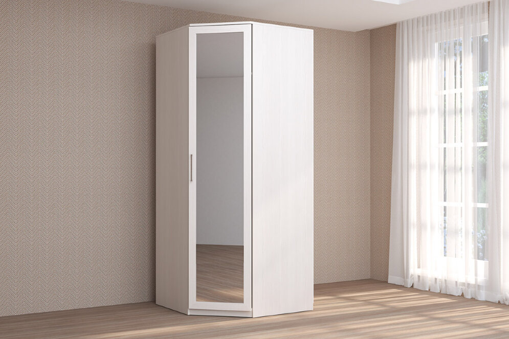 Шкаф угловой с зеркальной дверью КЭТ-4, бодега   