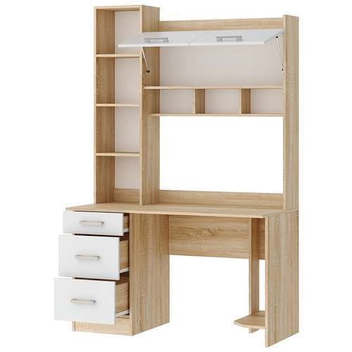 Стол ПКС-5, Сонома-Белый глянец 