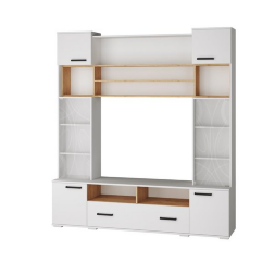 Гостиная Оскар-18 ОГЦС-1, Белый/Дуб крафт золотой