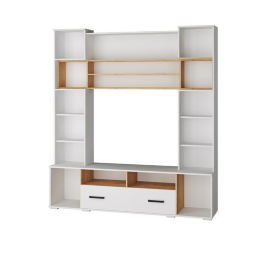 Гостиная Оскар-18 ОГЦС-1, Белый/Дуб крафт золотой