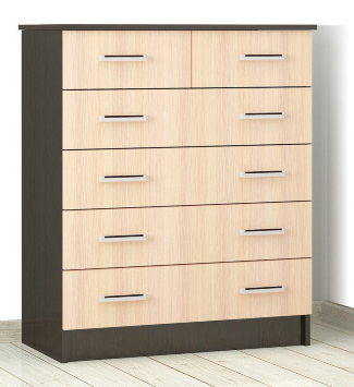 Комод Катрин-5, Венге/Дуб молочный