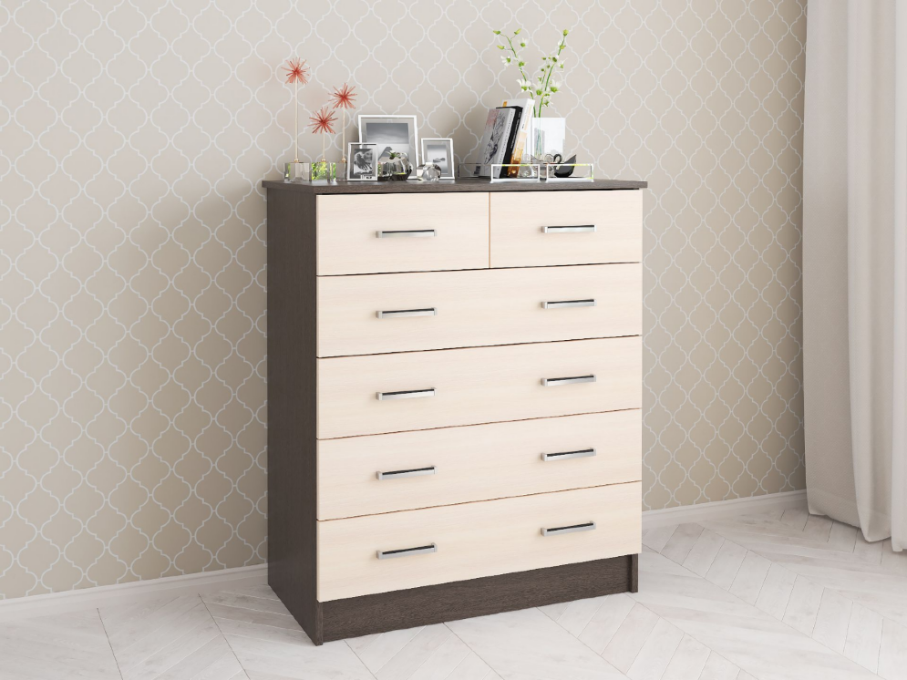 Комод Катрин-5, Венге/Дуб молочный 