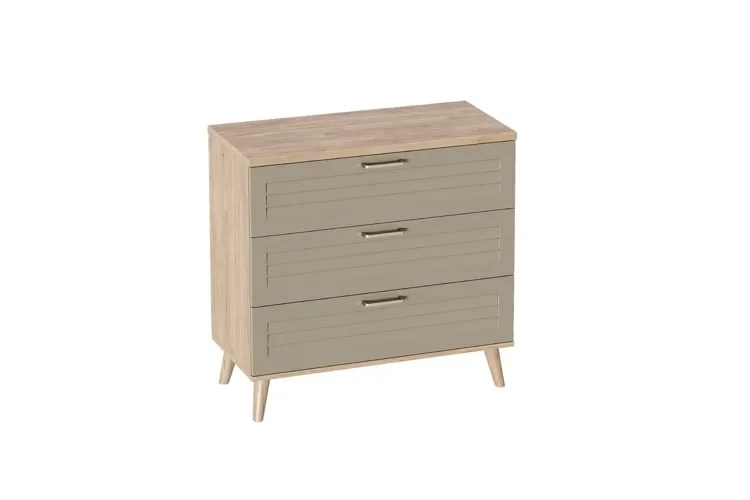 Комод 3 ящика Гавана, Светло-серый софт 