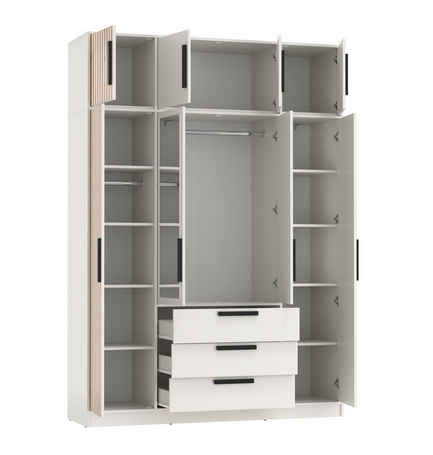 Шкаф 4-х дверный 83.07 Вегас, Белый 