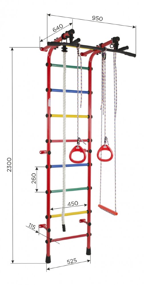 Пристенный детский спортивный комплекс Непоседа 