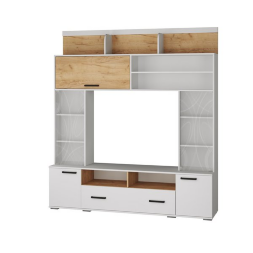 Гостиная Оскар-18 ОГЦС-2, Белый/Дуб крафт золотой