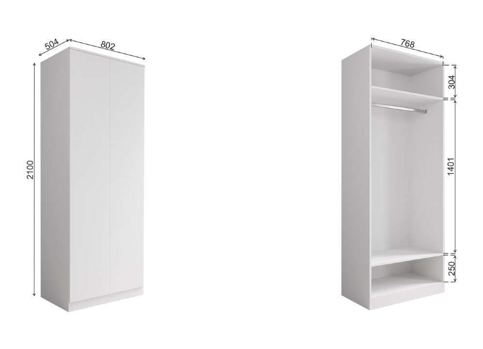 Шкаф Мори МШ 800.1 графит 