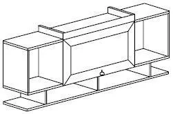 Полка навесная Инна 613, Денвер светлый 