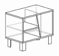 Тумба для обуви 595 (серия 4) 