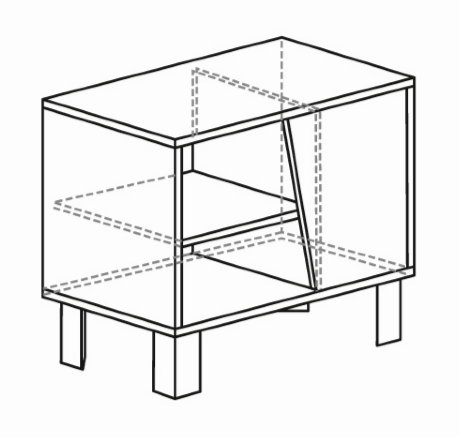 Тумба для обуви 595 (серия 4) 
