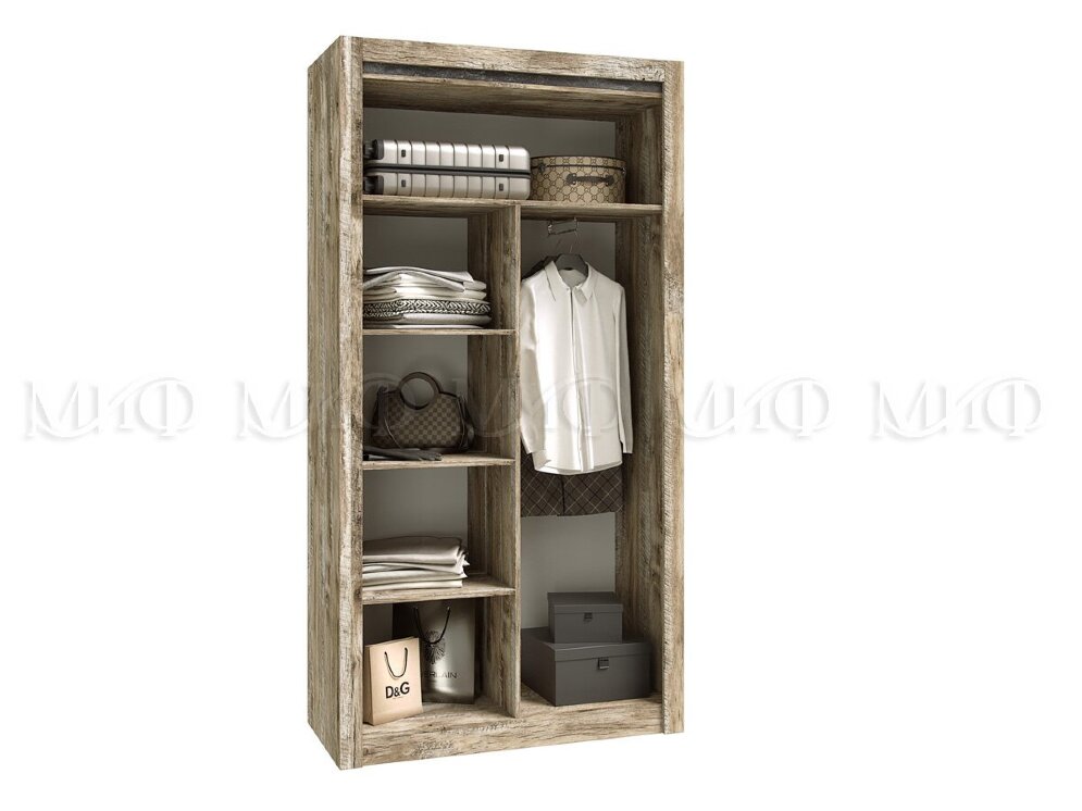 Шкаф 2 двери с полками Ривьера  